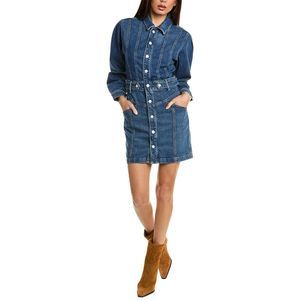 cut out wedding dress MOTHER The Bestie White And Stripe Shirt in Blue (also S,M,L,XL)
